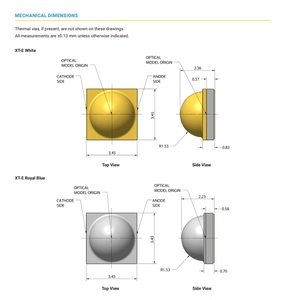 Đèn LED CREEs XTEAWT-00-0000-00000BKE1 bán chạy, ánh sáng trắng <span class=keywords><strong>l</strong></span>ạnh 6500K, 70CRI, vỏ gốm, 160lm, bảo hành 5 năm - Product Image 3