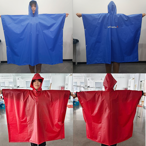 Logo-Bedruckung Schwarzer EVA Wiederverwendbarer 400g Dicker Robuster Geräumiger 127*101cm Wasserdichter Regenponcho für Erwachsene Wandern Festivals Sport - Product Image 4