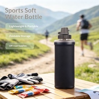 Gourde de sport personnalisée grande capacité, pliable, souple en TPU 3D, pour la randonnée et l'hydratation en extérieur