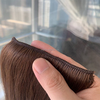 Épais Ondulé 22 pouces Platine Blonde Pièce Unique 100% Humain Remy Clip Cheveux Mongol Long One Piece Clip Humain Dans L'extension De Cheveux