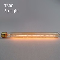 Meilleure vente E27 E26 Vintage Edison ampoule T30 185mm Long Tube en verre 25w 40w 60w ampoule Antique 110V 220V
