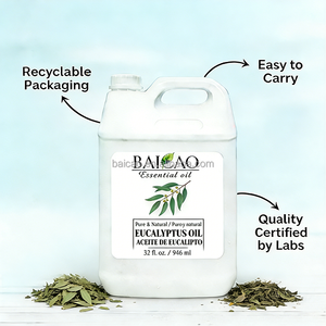 Huile d'eucalyptus pure à 100 %, douce pour la peau, diluable pour les soins du corps et l'usage quotidien, parfum mentholé, tous types de peau - Product Image 3