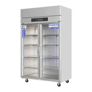Self-closing door design big freezer stainless steel refrigerator commercial showcase chiller
