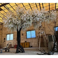 Nouveaux produits, grand arbre fleuri, 3,5 m de haut et 4 m de large, cerisier artificiel japonais complet pour la décoration d'événements thématiques et de mariages