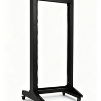 Rack de serveur mobile 19 pouces 24U à double colonne, monorail ouvert, en acier laminé à froid SPCC, profondeur 120 mm, 550*1200*120MM