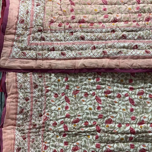Colcha Kantha de Algodón 100% Puro, Hecha a Mano, de la Mejor Calidad, Colcha Kantha Orgánica Reversible para Usos Invernales - Product Image 1