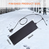 Tapetes Calefactores de Piso Flexibles de PVC Ecológicos de 20" X 30" para Exteriores, 110-220V, Cable de Alimentación con Certificación ETL para Hoteles, Escuelas y Casas de Huéspedes