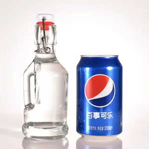Top Selling Empty Easy Swing Snap Cap 250ml Glass swing top Bottle For Beverage Juice Beer Vodka with Airtight handle