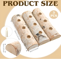 Porte-bougie conique en bois de bouleau écologique et durable, directement de l'usine, pour la décoration de la maison et les centres de table de Noël