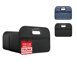 Organisateur de coffre de voiture avec poignée, polyester durable, imperméable, 2 compartiments pour voitures, SUV, mini-fourgonnettes - Product Image 4