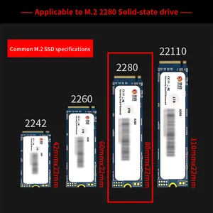 TISHRIC M.2 2280 NVME SSD ฮีทซิงค์ SSD M2 หม้อน้ําแผ่นทําความเย็นอลูมิเนียมกระจายฮีทซิงค์แผ่นความร้อนสําหรับ M2 2280 SSD