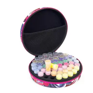 Round Diamond Painting Tool Bag 60 Slots Diamond Drill Aufbewahrung flasche Butterfly Handtasche für Dotting Tool Kits