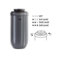 Diffuseur de parfum de voiture rechargeable avec logo personnalisé, 1200 mAh, nébuliseur d'arômes sans eau, commande rotative en aluminium, diffuseur d'huiles essentielles
