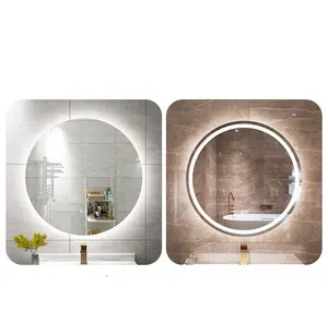 Miroir de maquillage mural pour salle de bain Boîte de maquillage avec lumière LED Miroir de maquillage avec lumière LED