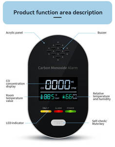 Kiểm tra rò rỉ khí Carbon Monoxide phát hiện rò rỉ khí nhiệt độ và độ ẩm mét - Product Image 2