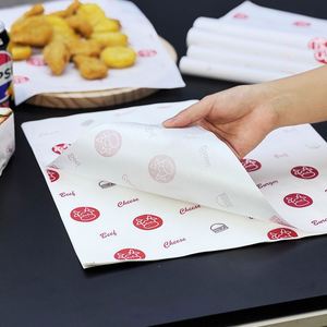 Custom Logo <b>Eco</b>-<b>Friendly</b> Biodegradable Recyclable Food Grade PE Greaseproof <b>Paper</b> for Bread Burger Sandwich <b>Wrapping</b> - Product Image 6