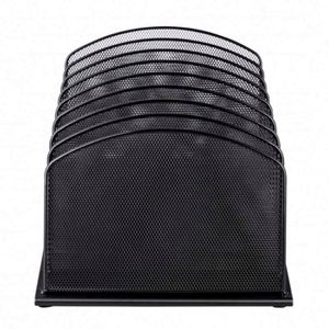 Office Classroom Desktop Organization 8 Section Vertical <b>File</b> Folder Holder Mail Sorter Stand up Metal Rack Desk <b>File</b> <b>Organizer</b> - Product Image 3