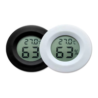Mini Hygrometer Thermometer Fahrenheit or Celsius Meter Digital LCD Monitor Indoor Room Round Humidity Temperature Gauge
