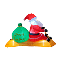 Décoration de Noël gonflable en plastique de 2 m avec lumières LED intégrées, vente en gros d'usine pour une utilisation en extérieur et en intérieur