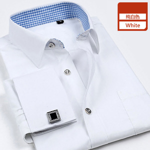 Chemises habillées pour hommes QingLai OEM/ODM, coupe ajustée, col en V, manches longues, en modal tissé respirant, infroissable, couleur unie, pour l'automne - Product Image 6