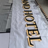Lettres intérieures rétroéclairées par LED en acier inoxydable 304 et acrylique, peintes par pulvérisation, de qualité supérieure, signalétique personnalisée haut de gamme