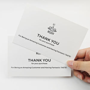 Custom Luxury Business Card Thank You Cards Small Business Printable White Black Paper Logo Matt Lamination Printing Handling - Product Image 4