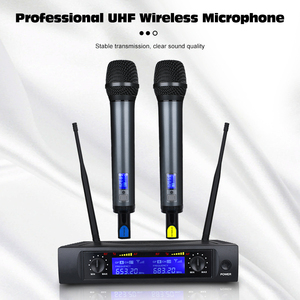 Sistema <span class=keywords><strong>de</strong></span> Micrófono Inalámbrico UHF Profesional <span class=keywords><strong>de</strong></span> Doble Micrófono <span class=keywords><strong>de</strong></span> Mano, Alcance <span class=keywords><strong>de</strong></span> 80m, Micrófono Plug and Play para Fiestas en Casa, Karaoke, Discursos, Venta al por Mayor - Product Image 2