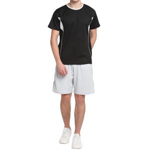 Conjunto de Dos Piezas para Hombre, Estilo Urbano, Transpirable, Color Sólido, 100% Algodón, Marca Rose Riviers International, Nueva Colección de Verano - Product Image 1