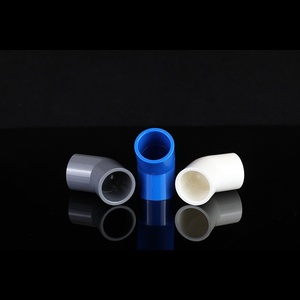 Raccords de tuyauterie en <span class=keywords><strong>PVC</strong></span> coudés à 45 degrés, semi-courbés, résistants à la corrosion, surface lisse, épaissis, blanc, gris, bleu - Product Image 2