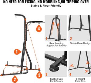 Thép điện tháp cho boxing phòng tập thể dục thiết bị tốc độ bóng và nặng túi đứng với boxing nền tảng - Product Image 4