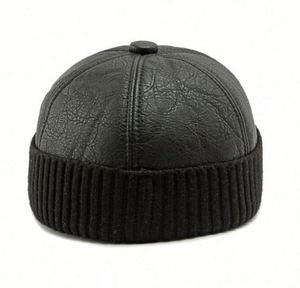 Casquette de baseball pour hommes d'âge moyen et âgés, protection des oreilles, polaire chaude, casquettes de sport épaisses en cuir PU pour l'automne et l'hiver - Product Image 5