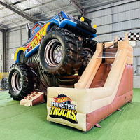 Structure gonflable Monster Truck pour enfants, château gonflable pour location événementielle
