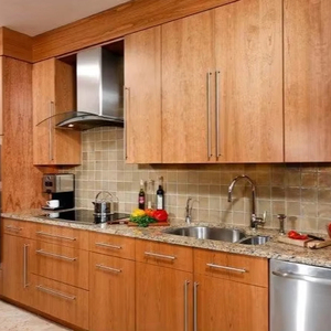 Tùy chỉnh hiện đại MDF carcase Acrylic sơn mài bếp đảo Tủ Set Granite bồn rửa vòi đầy đủ thiết bị không gian căn hộ - Product Image 1