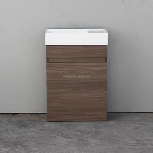 Mueble <span class=keywords><strong>de</strong></span> <span class=keywords><strong>Baño</strong></span> Flotante Moderno <span class=keywords><strong>de</strong></span> 40 cm, Gabinete <span class=keywords><strong>de</strong></span> Almacenamiento Suspendido en la Pared con Lavabo <span class=keywords><strong>para</strong></span> Baños <span class=keywords><strong>Pequeños</strong></span> y Vestuarios - Product Image 4