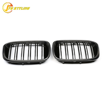 Grille de calandre avant en fibre de carbone pour BMW X3 G01 X4 G02 X3M F97 X4M F98, type de remplacement double lamelles pour grille de ventilation avant