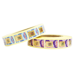 Purple Anti-Counterfeiting Genuine Hot Stamping Foil Authenticity Sticker Security Label for Seal Packaging QR <strong>Code</strong> Verification - Product Image 6