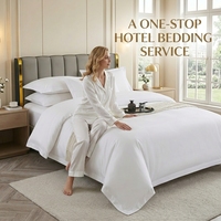 Draps plats et draps-housses 100 % coton multi-tailles pour hôtels - Ensemble de literie commerciale douce pour la vente en gros