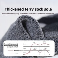 Chaussettes en laine Shangpin Crew OXP pour hommes et femmes, chaussettes de sport épaisses, chaudes et à séchage rapide pour la randonnée, le trekking et le ski en hiver