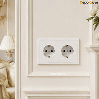 Prise de charge murale multi-positions de style européen, norme allemande, 4 ou 5 prises, panneau en plastique pour la maison, prix de gros
