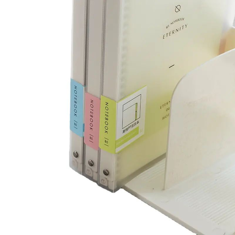 Großhandel PVC Kunststoff Wasserdicht Transparent Notebook Cover Files Ordner 6 Ring Clear Loose Leaf Binder Notebook