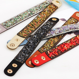 Bracciali Unisex con Pietre Naturali Intarsiate, Stile Bohémien, Multicolore, Impilabili, Gioielli Regalo - Product Image 3