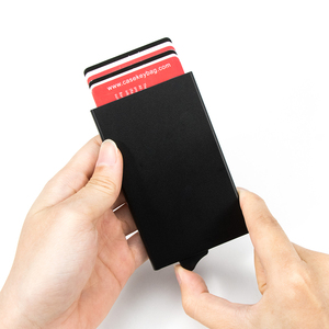 Casekey OEM New Style Auto-Eject Mini Minimalist Men Slim Metal Smart <b>Wallet</b> Aluminum Pop up RFID Blocking Credit Card <b>Holder</b> - Product Image 4