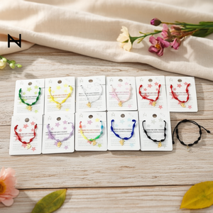 Stainless Steel Seven Star Knot <b>Beaded</b> <b>Bracelet</b> Set Handmade 12Pcs Unisex Fashion Jewelry Gift - Product Image 3