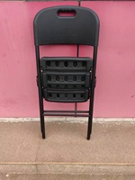 Ağır beyaz HDPE katlanır sandalyeler 650 Lbs ağırlık kapasitesi açık toplantılar partiler ve etkinlikler için istiflenebilir ve taşınabilir