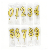 Bougies d'anniversaire numérotées pour la décoration de gâteaux de fête, bougies d'anniversaire, anniversaires, Saint-Valentin