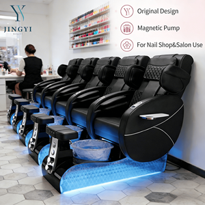Luxus <span class=keywords><strong>Massage</strong></span> Fuß <span class=keywords><strong>massage</strong></span> stuhl mit Drainage pumpe Electric Light Surfing Whirlpool Pediküre Stuhl für Nagels tudio - Product Image 1