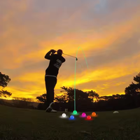 Balle de golf professionnelle à lumière douce, durable, LED, lumineuse et colorée