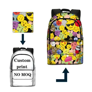 Designer Low MOQ New School Bags 2022 Custom Logo School Bags For Boys Cartoon Print Tote Bags For School