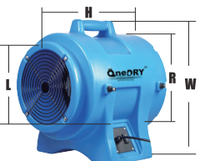 Souffleur d'air Onedry 1/4HP haute performance portable pour espaces confinés industriels et tunnels
