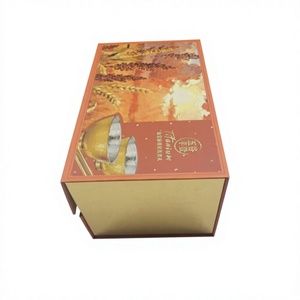 Boîte cadeau alimentaire rigide à fermeture magnétique, boîte en carton personnalisée en forme de livre pour noix, fruits secs, cadeau de fête avec insert en mousse, OEM - Product Image 5